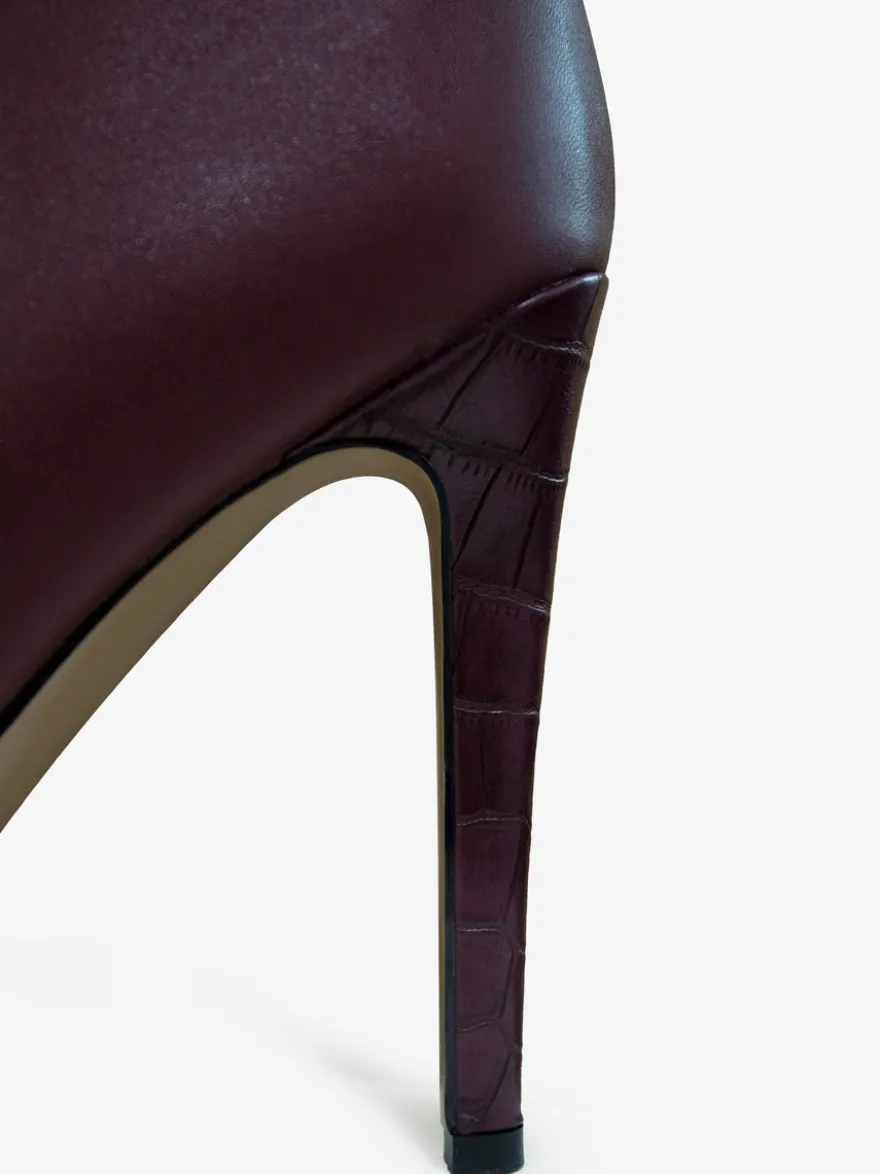 Bottes à Talons Hauts Femme en Cuir Synthétique avec Bout Rond Unicolore