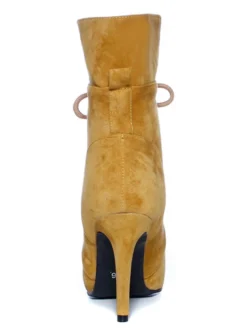 Bottine femme à bout pointu et talons aigus en nubuck unicolore Boots