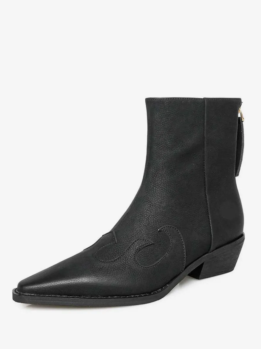 Bottines Chelsea à bout pointu et fermeture éclair pour femme