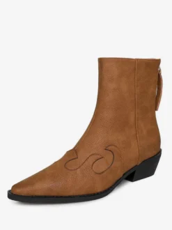 Bottines Chelsea à bout pointu et fermeture éclair pour femme