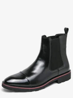 Bottines Chelsea montantes à bout pointu pour homme antidérapantes semelle épaisse courtes