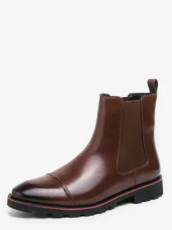 Bottines Chelsea montantes à bout pointu pour homme antidérapantes semelle épaisse courtes