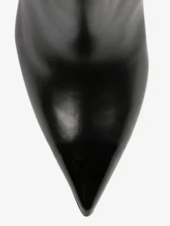 Bottines Chelsea noires à bout pointu et talons hauts pour femmes