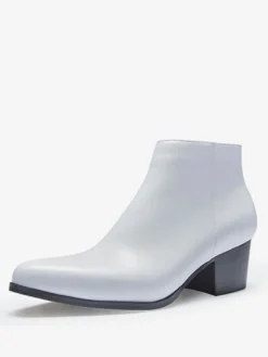 Bottines Chelsea pour hommes en cuir de vachette chic bottines courtes noires