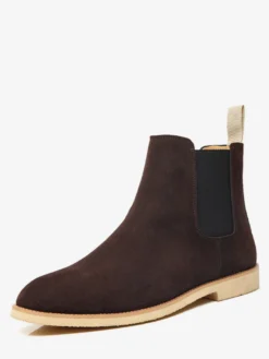 Bottines Chelsea pour hommes chaussures décontractées en daim et cuir à bandage élastique