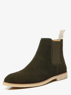 Bottines Chelsea pour hommes chaussures décontractées en daim et cuir à bandage élastique