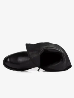 Bottines Chelsea pour hommes en cuir de vachette chic noires à enfiler