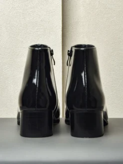 Bottines Chelsea pour hommes en cuir de vachette chic à bout pointu et bottines courtes noires