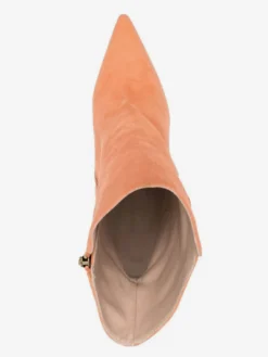 Bottines compensées en daim bottes à bout pointu avec boucle
