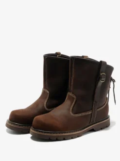 Bottines de travail Martin Slip On Classic Brown Retro pour hommes