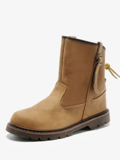Bottines de travail Martin Slip On Classic Brown Retro pour hommes