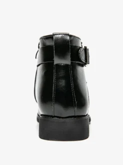 Bottines en cuir pour homme bout pointu boucle réglable fermeture éclair intérieure bottes d'affaires