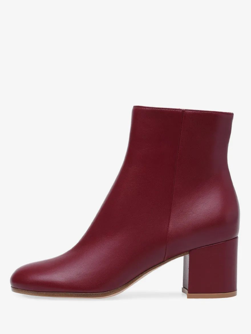 Bottines en daim à bout rond talon épais chaussures