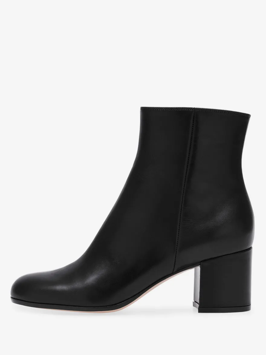 Bottines en daim à bout rond talon épais chaussures