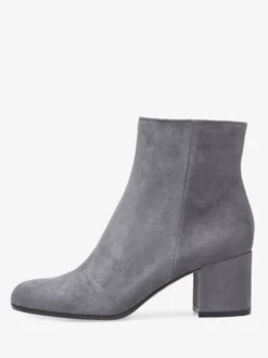 Bottines en daim à bout rond talon épais chaussures