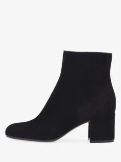 Bottines en daim à bout rond talon épais chaussures