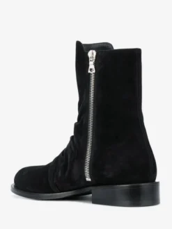 Bottines en daim pour homme bout rond fermeture éclair