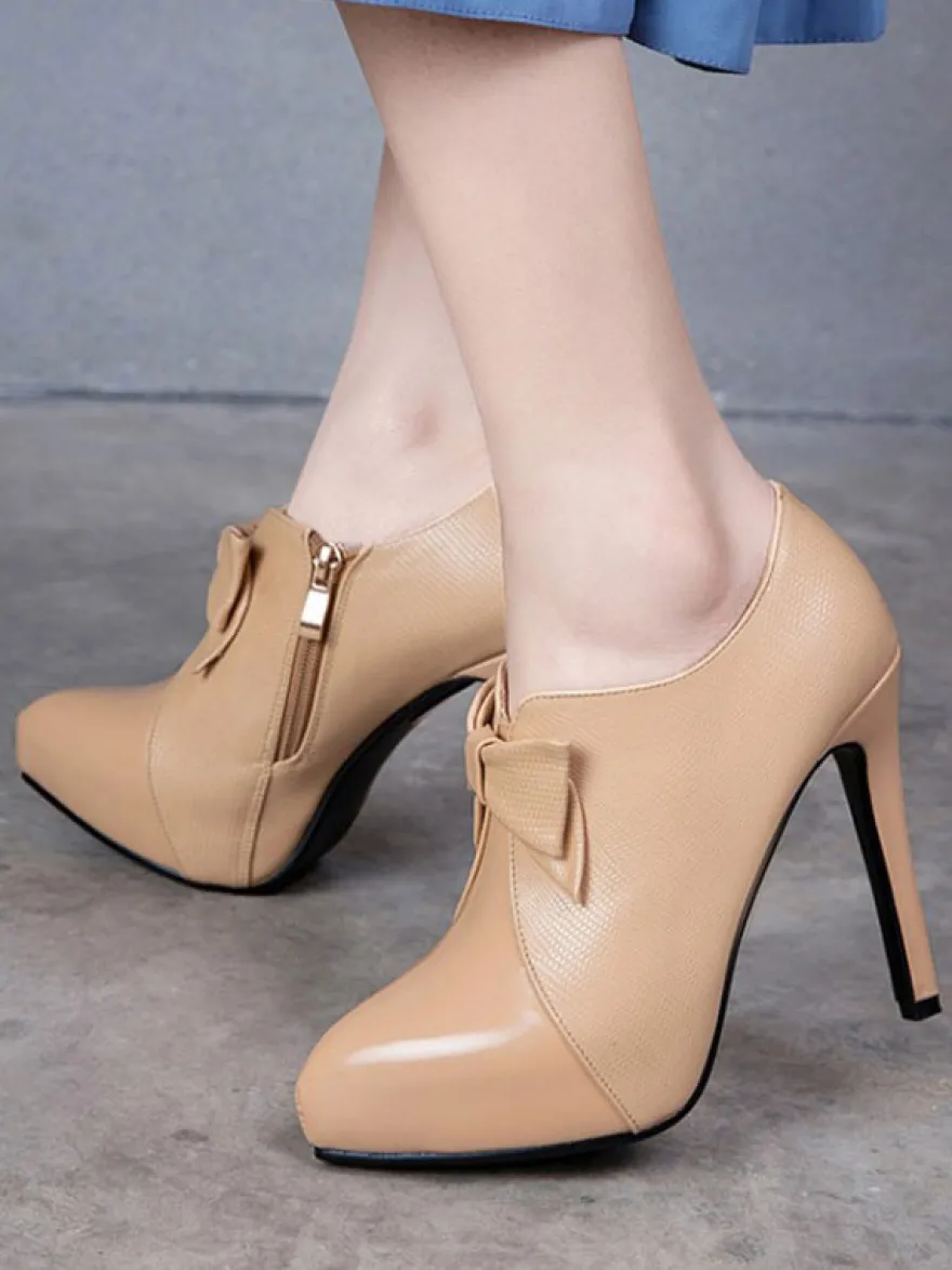 Bottines femme talon haut à zip