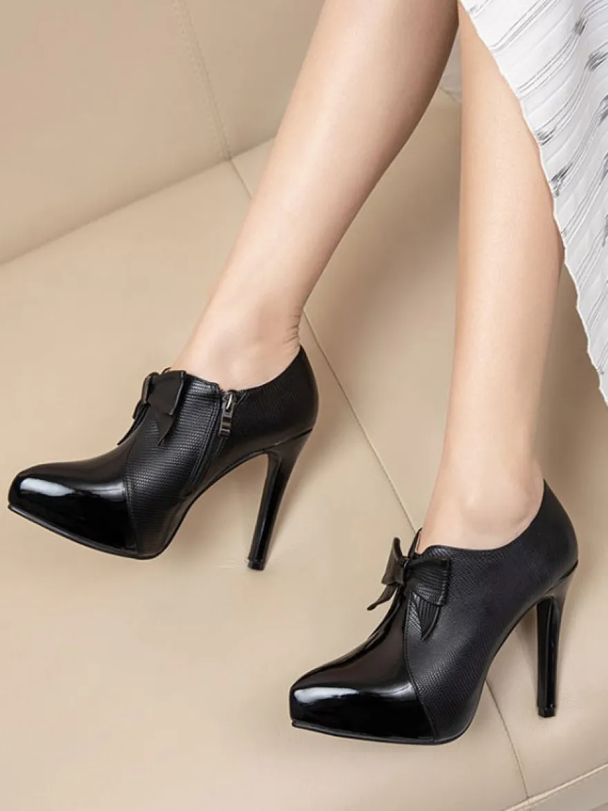 Bottines femme talon haut à zip