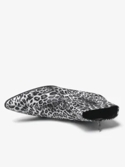Bottines homme à talon épais et bout rond style léopard