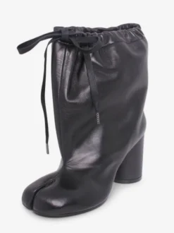 Bottines à lacets noires pour femmes à bout carré