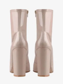 Bottines noires à bout pointu et talon épais pour femmes chaussures