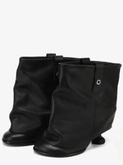 Bottines noires à bout rond et talons hauts Flodover
