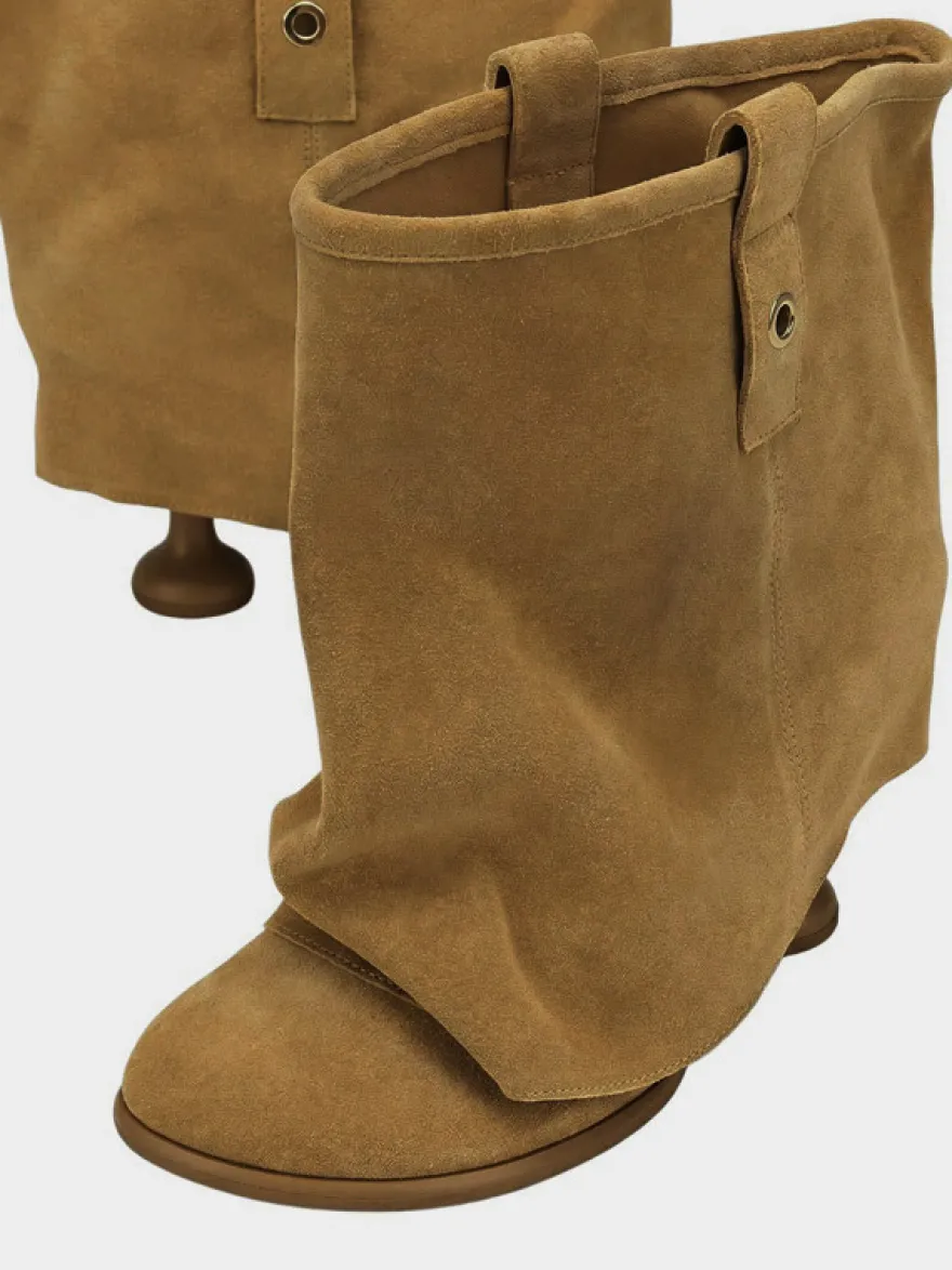Bottines noires à bout rond et talons hauts Flodover