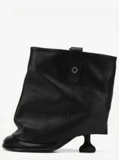 Bottines noires à bout rond et talons hauts Flodover