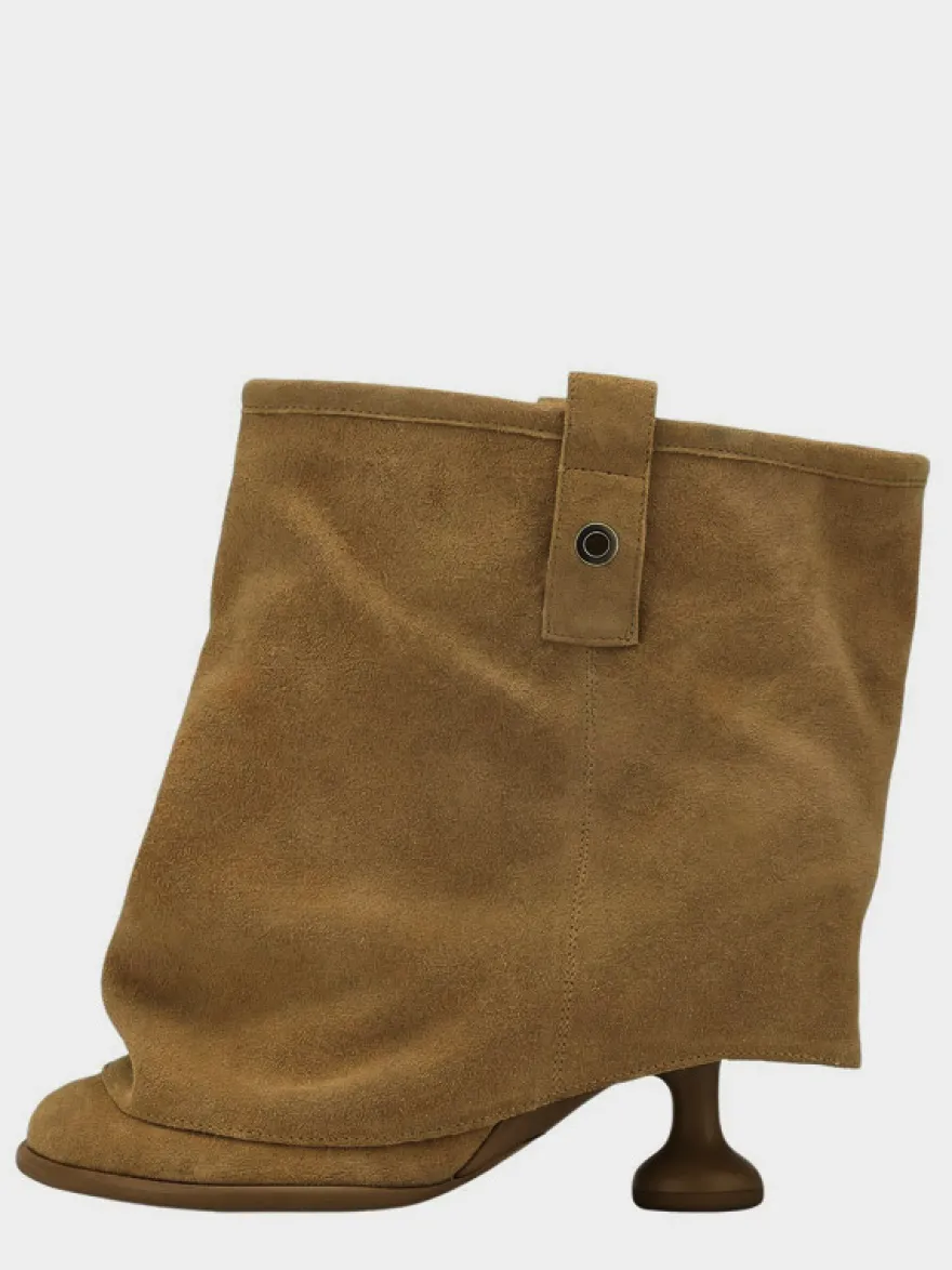 Bottines noires à bout rond et talons hauts Flodover