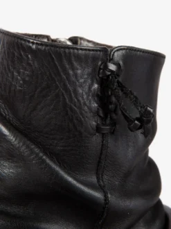 Bottines noires à bout rond pour homme fermeture éclair