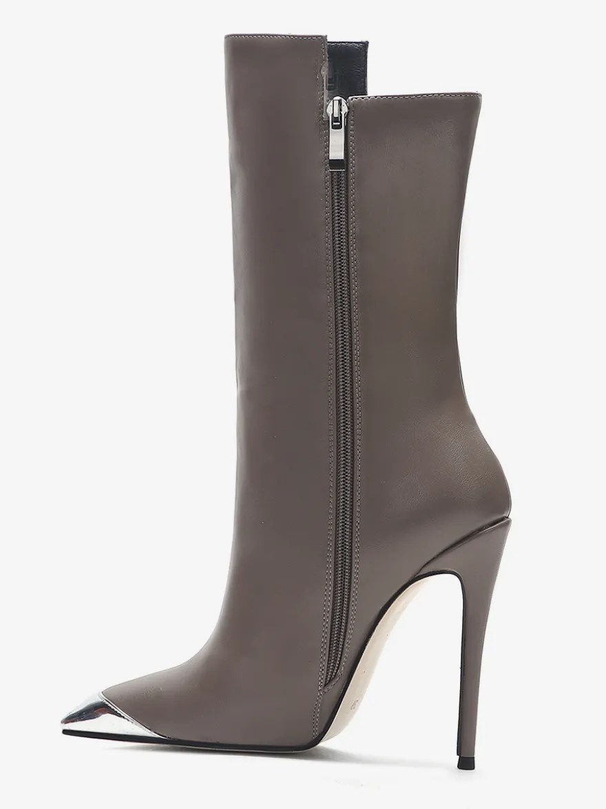 Bottines noires conçues à bout pointu et à talons hauts pour femmes 2026