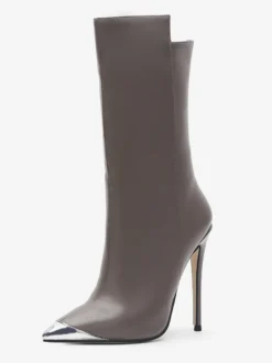 Bottines noires conçues à bout pointu et à talons hauts pour femmes 2026