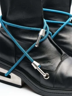 Bottines noires à lacets pour homme bout rond