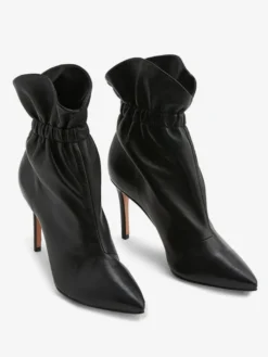 Bottines noires à talons hauts et bout pointu pour femmes