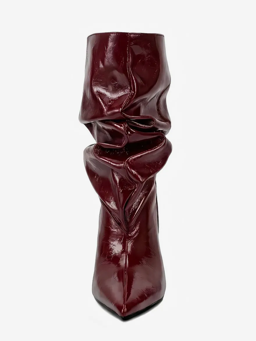 Bottines pour femmes à bout pointu et talon compensé