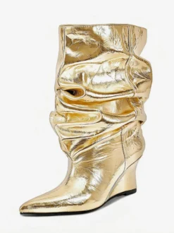 Bottines pour femmes à bout pointu et talon compensé