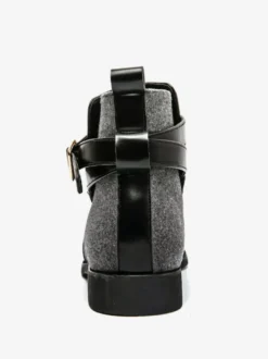 Bottines pour homme marron à bout rond et boucle