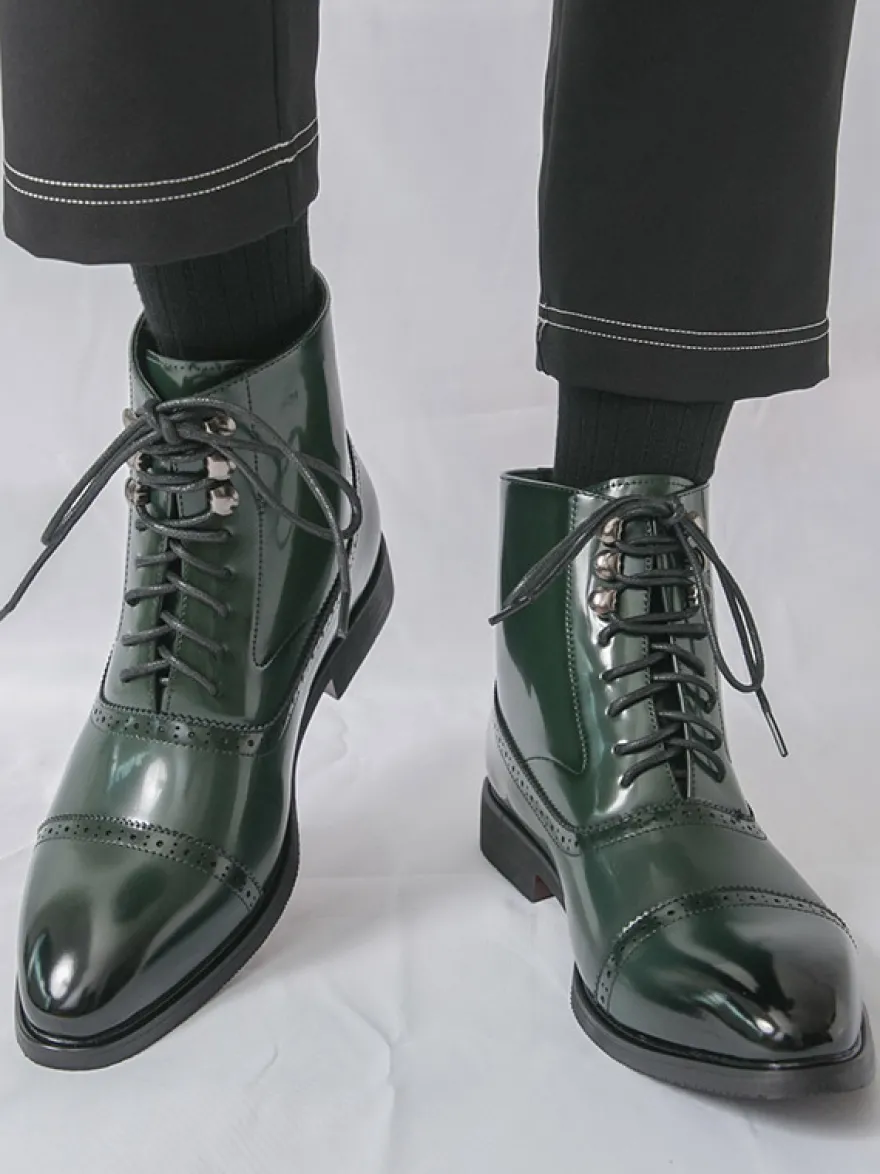 Bottines pour hommes à bout rond et lacets style décontracté