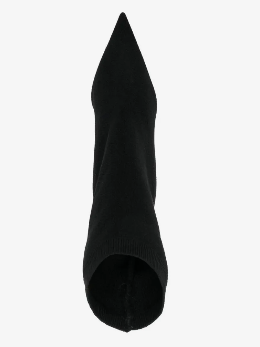 Bottines roses élastiques à bout pointu et talon élastique
