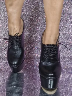 Bottines à talon aiguille en cuir PU à bout rond chaussures femmes