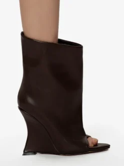 Bottines à talon peep-toe pour femmes