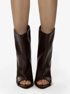 Bottines à talon peep-toe pour femmes