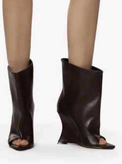 Bottines à talon peep-toe pour femmes