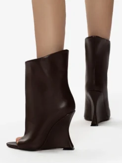 Bottines à talon peep-toe pour femmes
