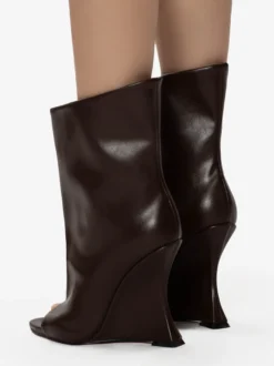 Bottines à talon peep-toe pour femmes