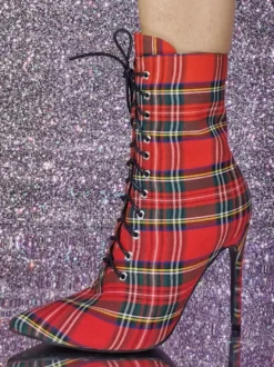 Bottines à talons aiguilles à bout pointu chaussures femmes