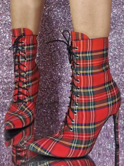 Bottines à talons aiguilles à bout pointu chaussures femmes
