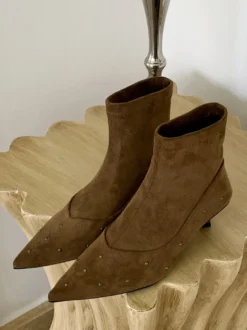 Bottines à talons aiguilles et bout pointu pour femme
