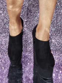 Bottines À Talons Compensés À Bout Rond Chaussures Pour Femmes